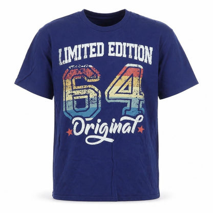 Fan Favorite Men's Blue 'Limited Edition 64 Original' Graphic T-Shirt M