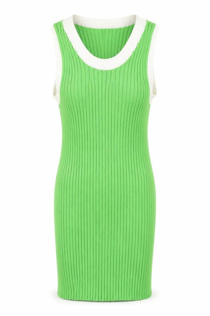 Mountain Lake Women Green Knit Sleeveless Tank Top Size L
