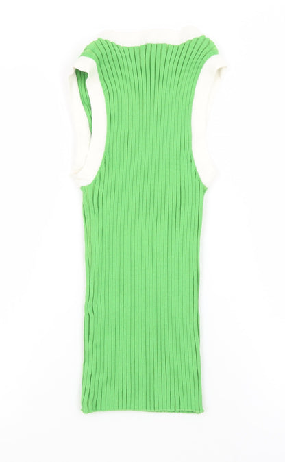 Mountain Lake Women Green Knit Sleeveless Tank Top Size L