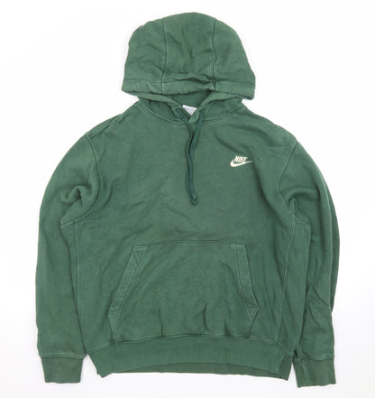 Nike Men's Green Pullover Hoodie Medium Logo Sportswear