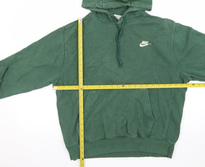Nike Men's Green Pullover Hoodie Medium Logo Sportswear