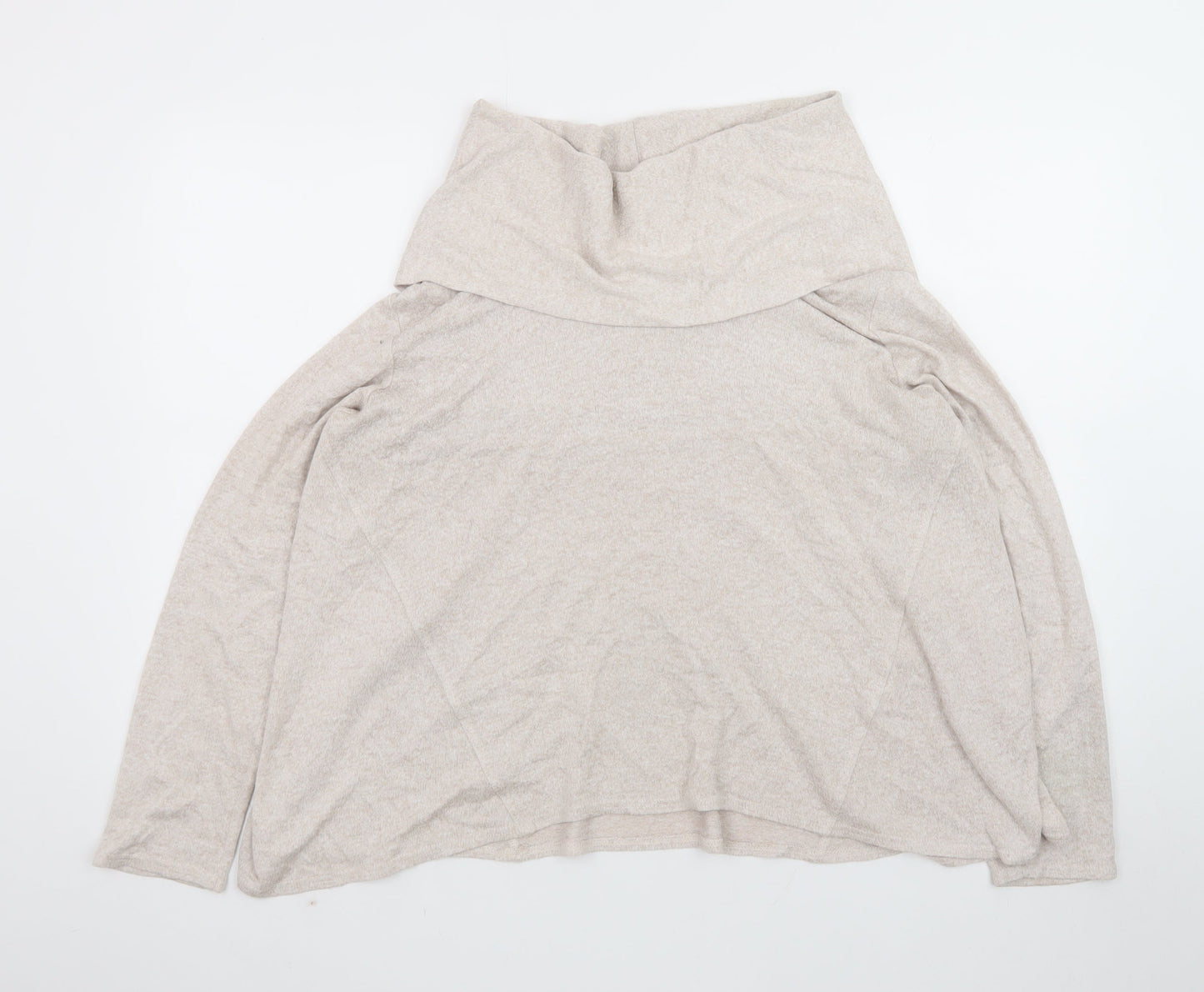 Apricot Womens Beige Cowl Neck Pullover Jumper UK 14