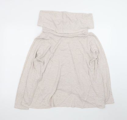 Apricot Womens Beige Cowl Neck Pullover Jumper UK 14