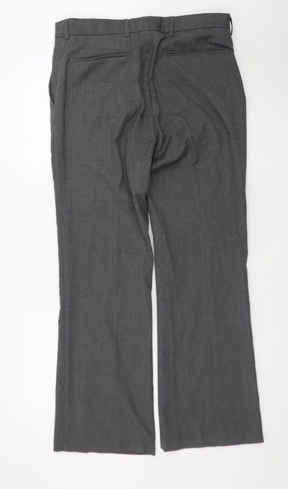 Topman Men's Grey Slim Fit Dress Pants 34R Formal Trousers