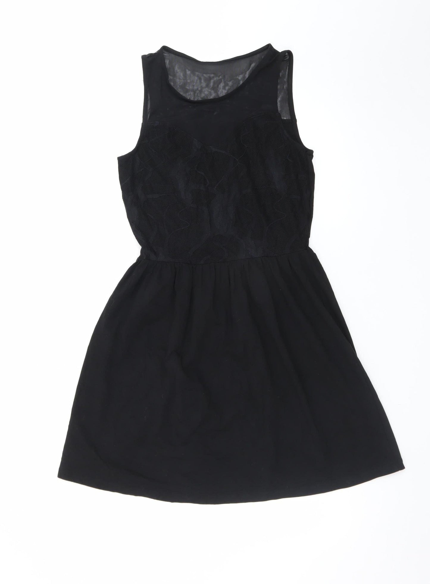 ONLY Women's Black Fit & Flare Sleeveless Party Dress M