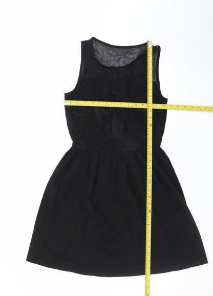 ONLY Women's Black Fit & Flare Sleeveless Party Dress M