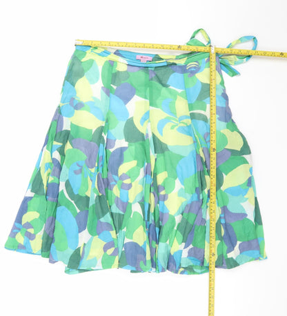 Monsoon Women's Multicoloured Floral A-Line Wrap Skirt Size 12