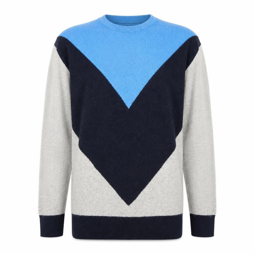 Marks & Spencer Men’s Blue Mix Cashmere Crew Neck Jumper Size S