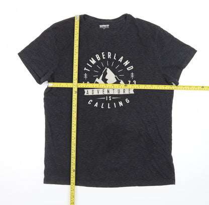 Timberland Men’s Black Adventure Graphic Crew Neck T-Shirt Size M