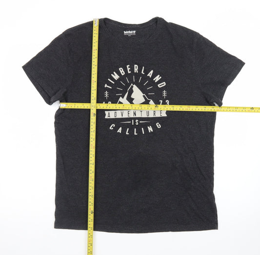 Timberland Men’s Black Adventure Graphic Crew Neck T-Shirt Size M