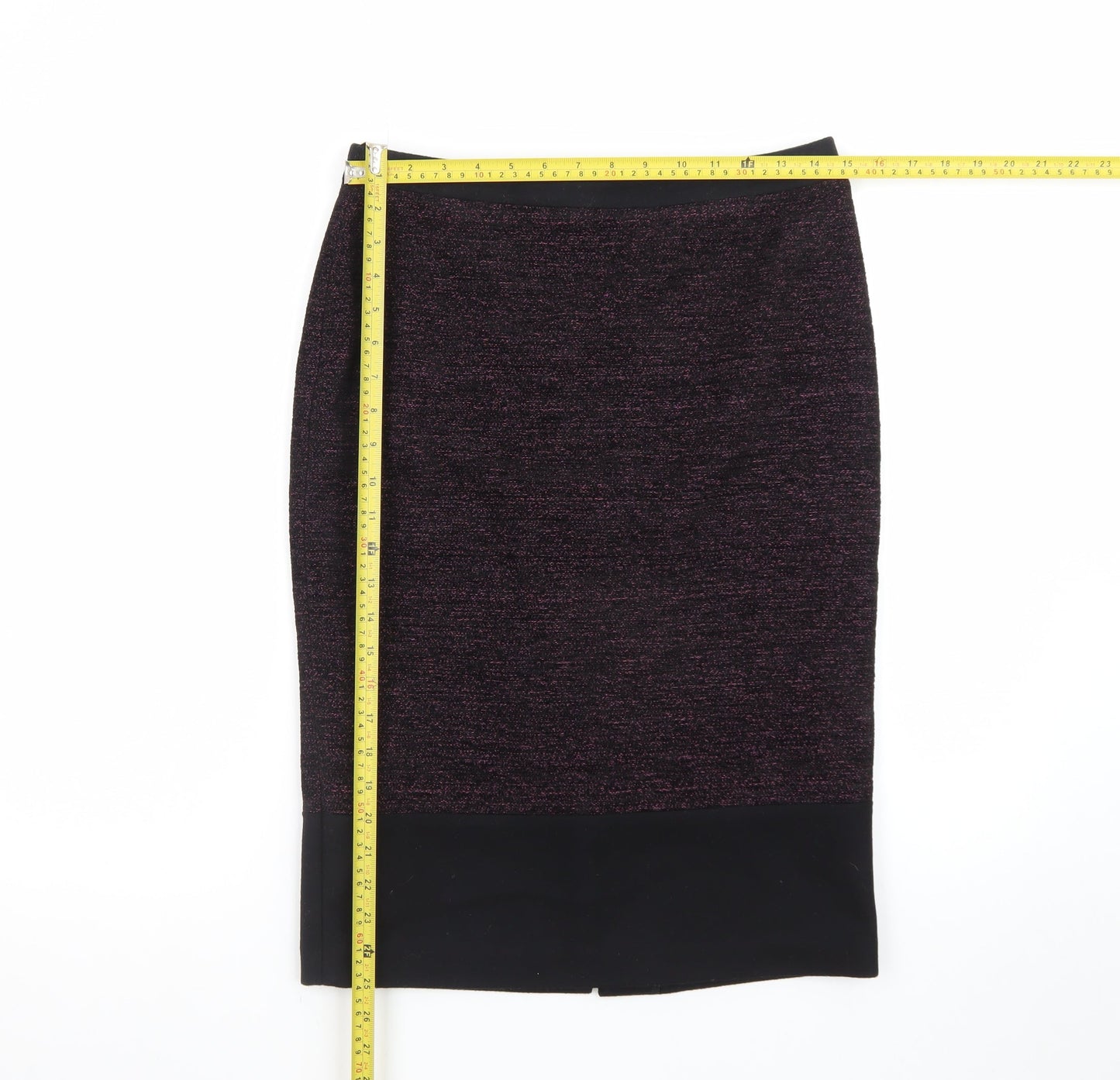Ella by Viyella Women's Purple Pencil Skirt S Wool Blend Knee Length