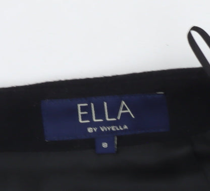 Ella by Viyella Women's Purple Pencil Skirt S Wool Blend Knee Length