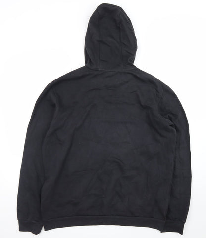 Adidas Mens Black Pullover Hoodie L Hooded Sweatshirt
