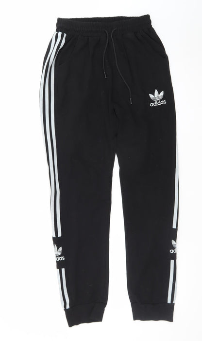 Adidas Men’s Black 2XL Joggers Tapered Striped Comfort Fit