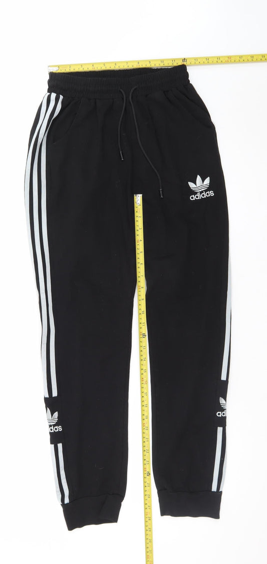 Adidas Men’s Black 2XL Joggers Tapered Striped Comfort Fit