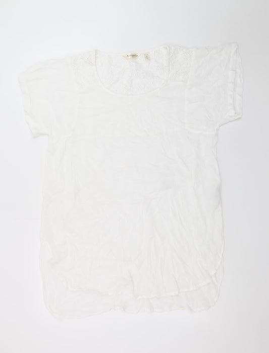Accessorize Women’s White Lace Shift Dress XS Short Sleeve Summer