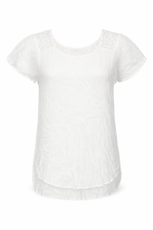 Accessorize Women’s White Lace Shift Dress XS Short Sleeve Summer
