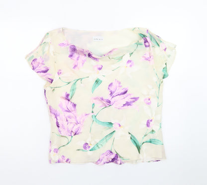 ALEX & Co. Women’s Multicoloured Floral Silk Blend Chiffon Blouse UK 18