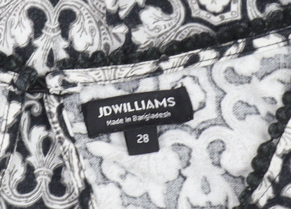 JD Williams Women's Multicoloured Cotton Sleeveless Shift Dress Size 28