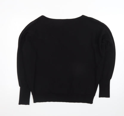 Mint Velvet Women's Black Boat Neck Knit Jumper Size M