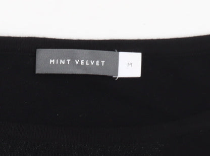 Mint Velvet Women's Black Boat Neck Knit Jumper Size M