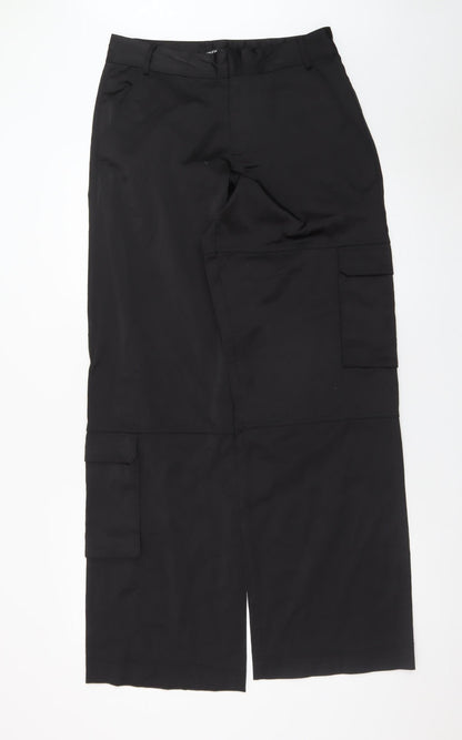 Zara Men's Black Cargo Trousers Size S Regular Fit
