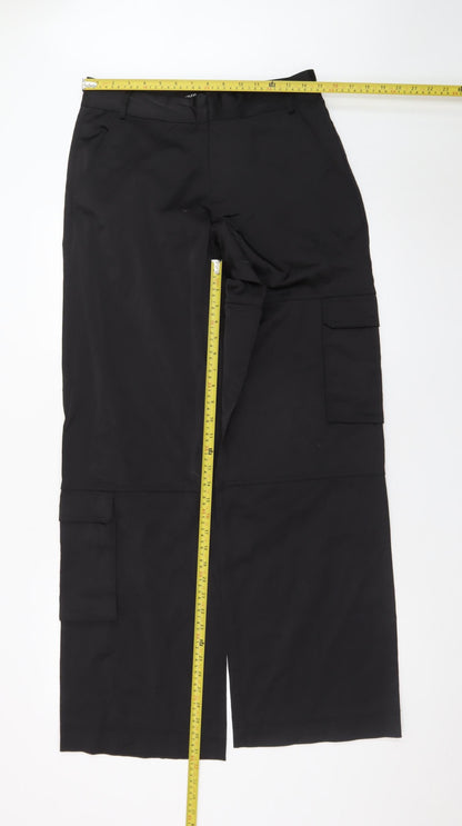 Zara Men's Black Cargo Trousers Size S Regular Fit