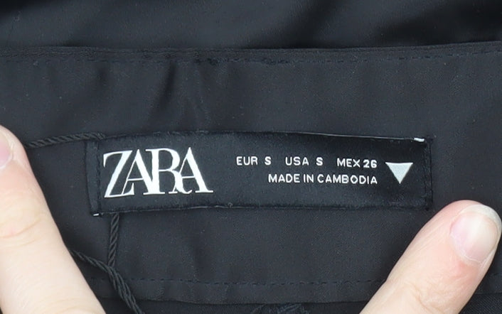 Zara Men's Black Cargo Trousers Size S Regular Fit