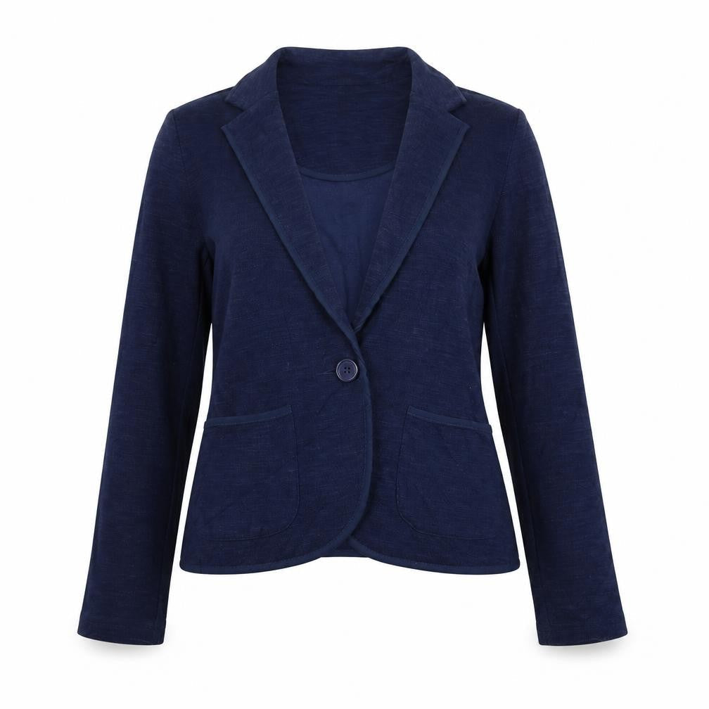 New Look Women Blue Size 10 Single-Breasted Blazer