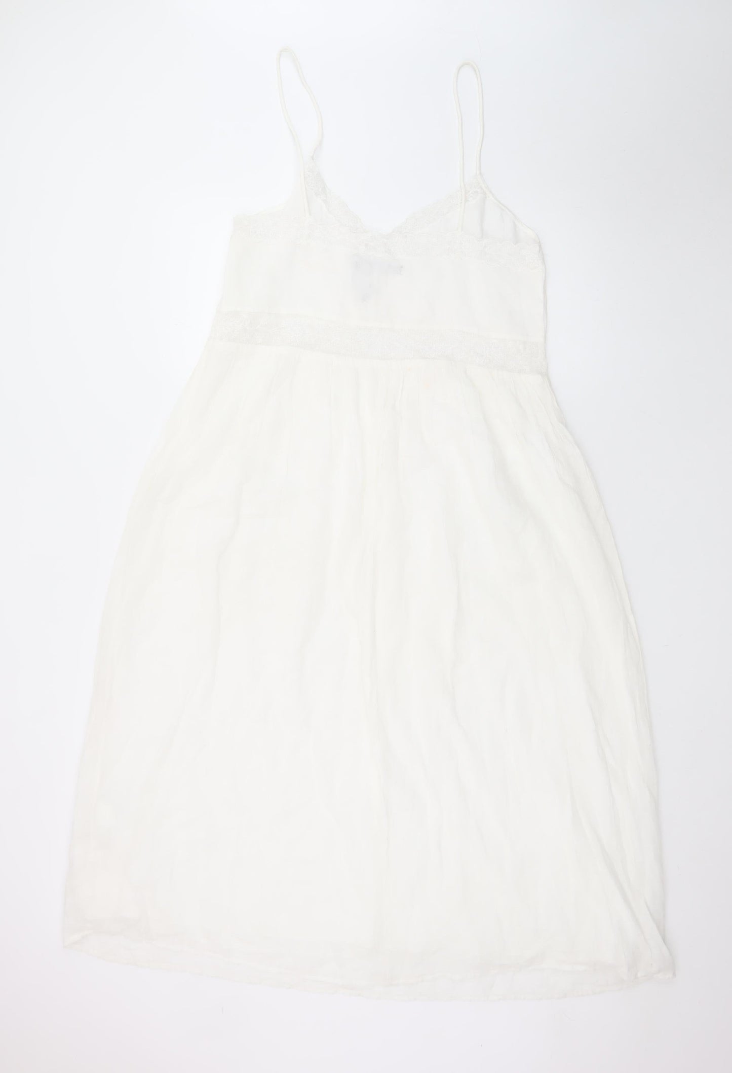 Zara Women’s White Lace Slip Dress Size 14 Summer Style