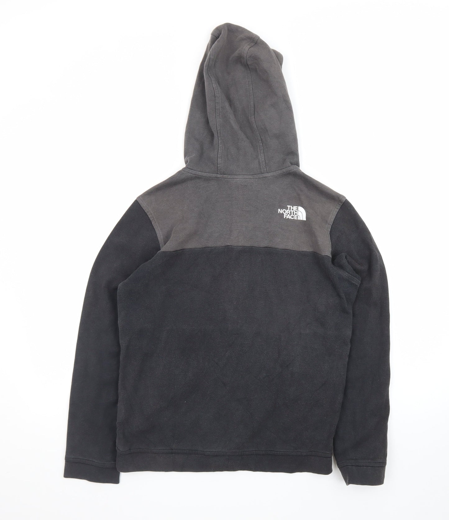 The North Face Boys Black Fleece Full Zip Hoodie Size L Outdoor Warm
