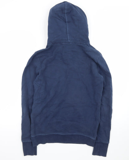 Superdry Women Navy Blue Pullover Hoodie Size L Orange Label
