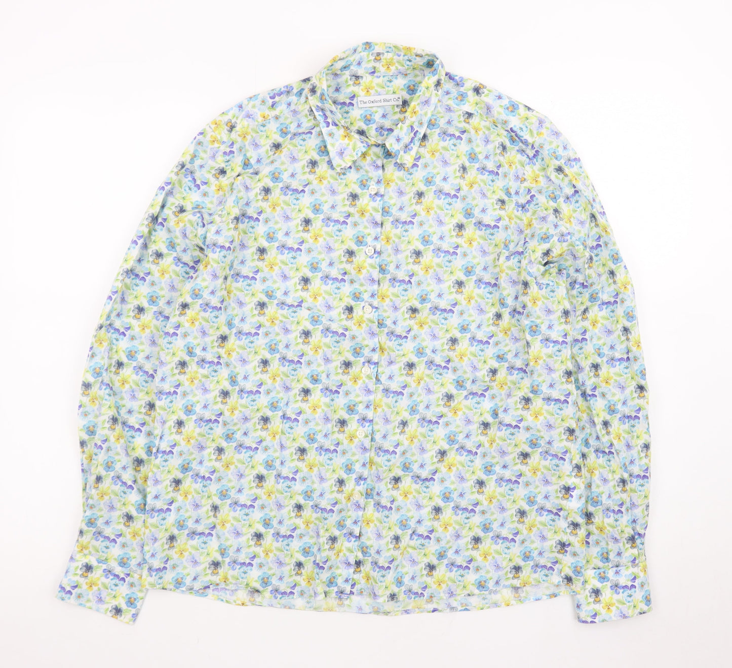 The Oxford Shirt Co. Women's Multicoloured Floral Cotton Button-Up Shirt Size M