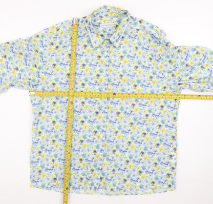 The Oxford Shirt Co. Women's Multicoloured Floral Cotton Button-Up Shirt Size M