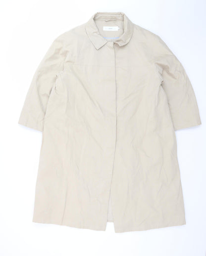 John Lewis Women’s Beige Long Trench Coat Size 16 Cotton Blend
