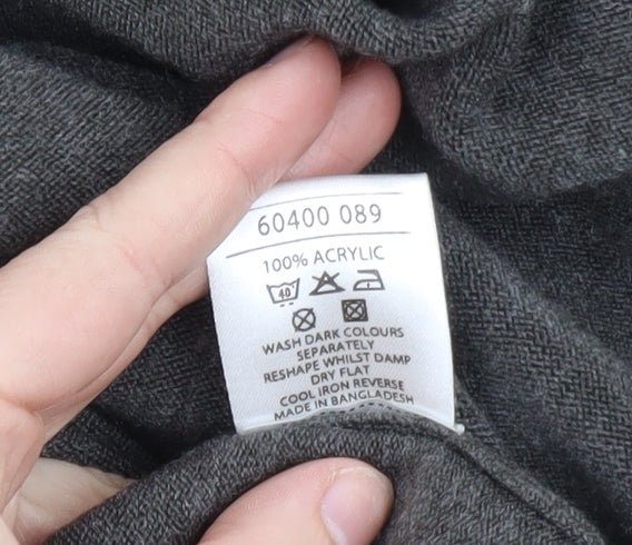 E-vie Women's Grey Ruffle Open Front Long Sleeve Cardigan Size 22-24