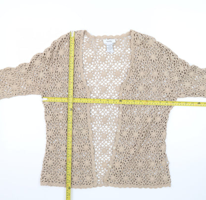 Northern Reflections Women's Beige Crochet Cotton Cardigan M