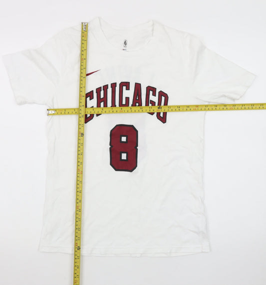 Nike NBA Chicago 8 White Graphic T-Shirt Teens L