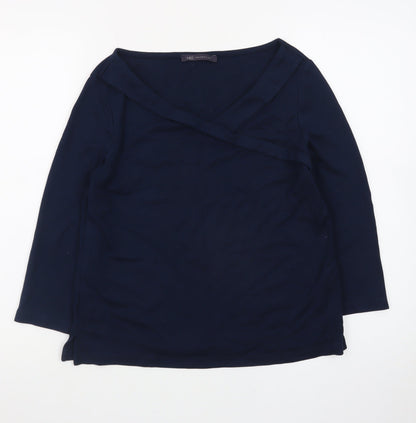 Marks and Spencer Women’s Navy Blue Wrap Jersey Top Size 12
