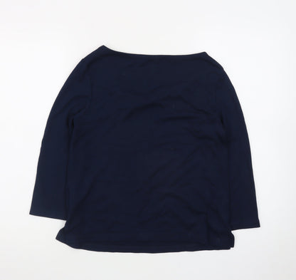 Marks and Spencer Women’s Navy Blue Wrap Jersey Top Size 12