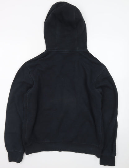 Nike Men's Black Pullover Hoodie M Regular Fit Logo Fleece Sweatshirt