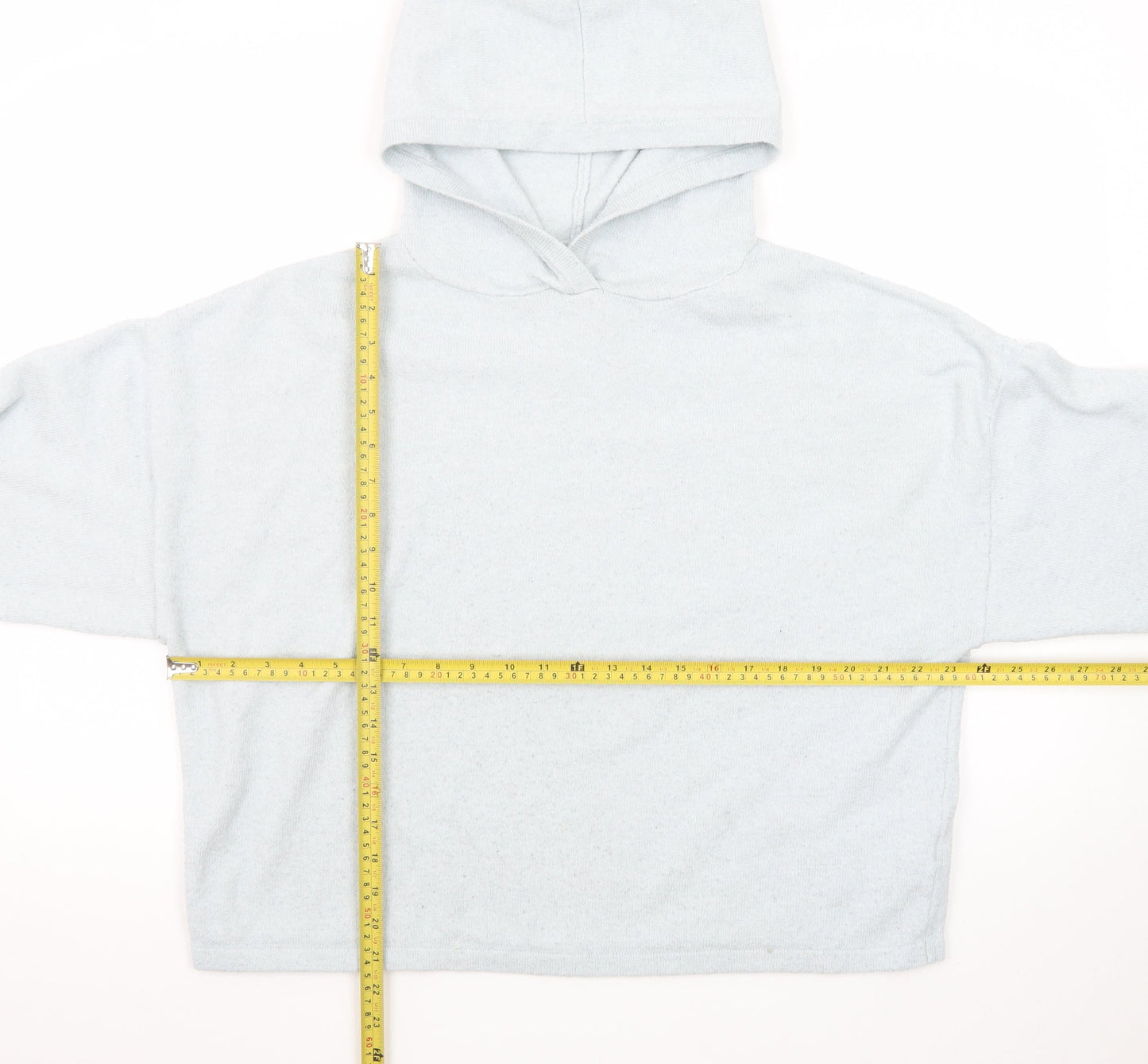 Jack Wills Women Light Blue Pullover Hoodie UK 14 Soft Fleece Casual