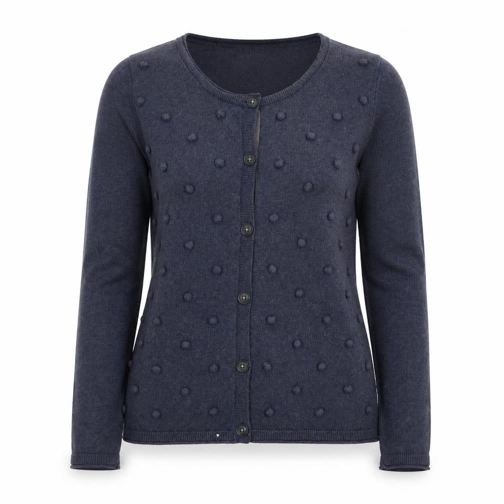 Mudd & Water Women's Blue Cotton Wool Knit Cardigan Size 14
