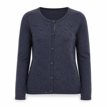 Mudd & Water Women's Blue Cotton Wool Knit Cardigan Size 14