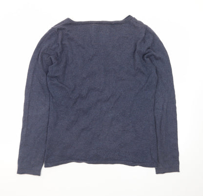 Mudd & Water Women's Blue Cotton Wool Knit Cardigan Size 14