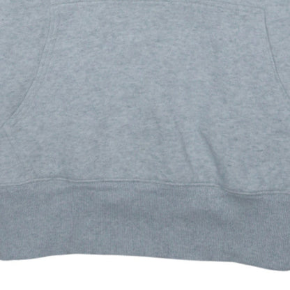 Adidas Women Grey Pullover Hoodie Size 8 Classic Logo Sweatshirt