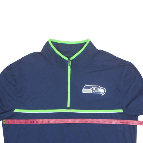 NFL Team Apparel Men’s Blue 1/4 Zip Sweatshirt XL Sports Top