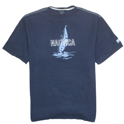 Nautica Men's Blue XL Graphic Nautical Cotton Short Sleeve T-Shirt