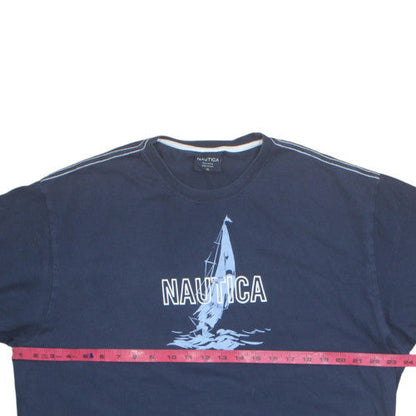 Nautica Men's Blue XL Graphic Nautical Cotton Short Sleeve T-Shirt