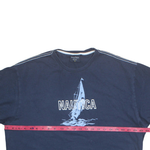 Nautica Men's Blue XL Graphic Nautical Cotton Short Sleeve T-Shirt